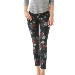 Current Elliott Skinny Jeans in Black Flower--30